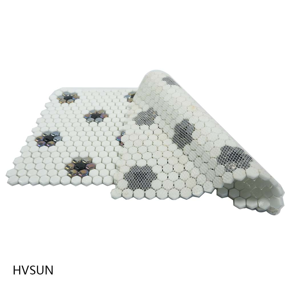 Flower Pattern Mosaic Tile with Concise Style