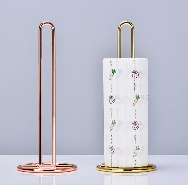 Luxury Kitchen Metal Roll Tissue Paper Towel Stand Holder