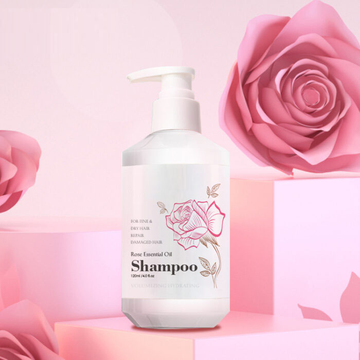 Natural Rose Essential Oil Long Lasting Fragrance Retention Nourishing Shampoo