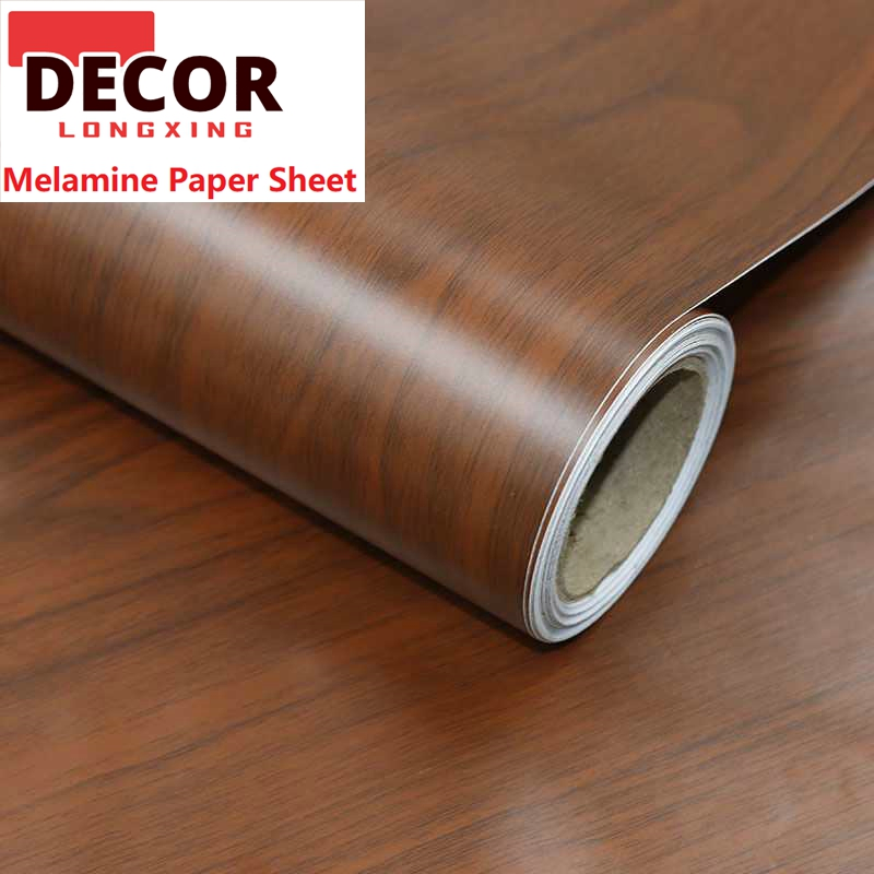 Factory Hot Sale Melamine Paper 60g 70g 80g 90g 100g Wood Grain Solid Color Melamine Impregnated Paper for MDF HPL