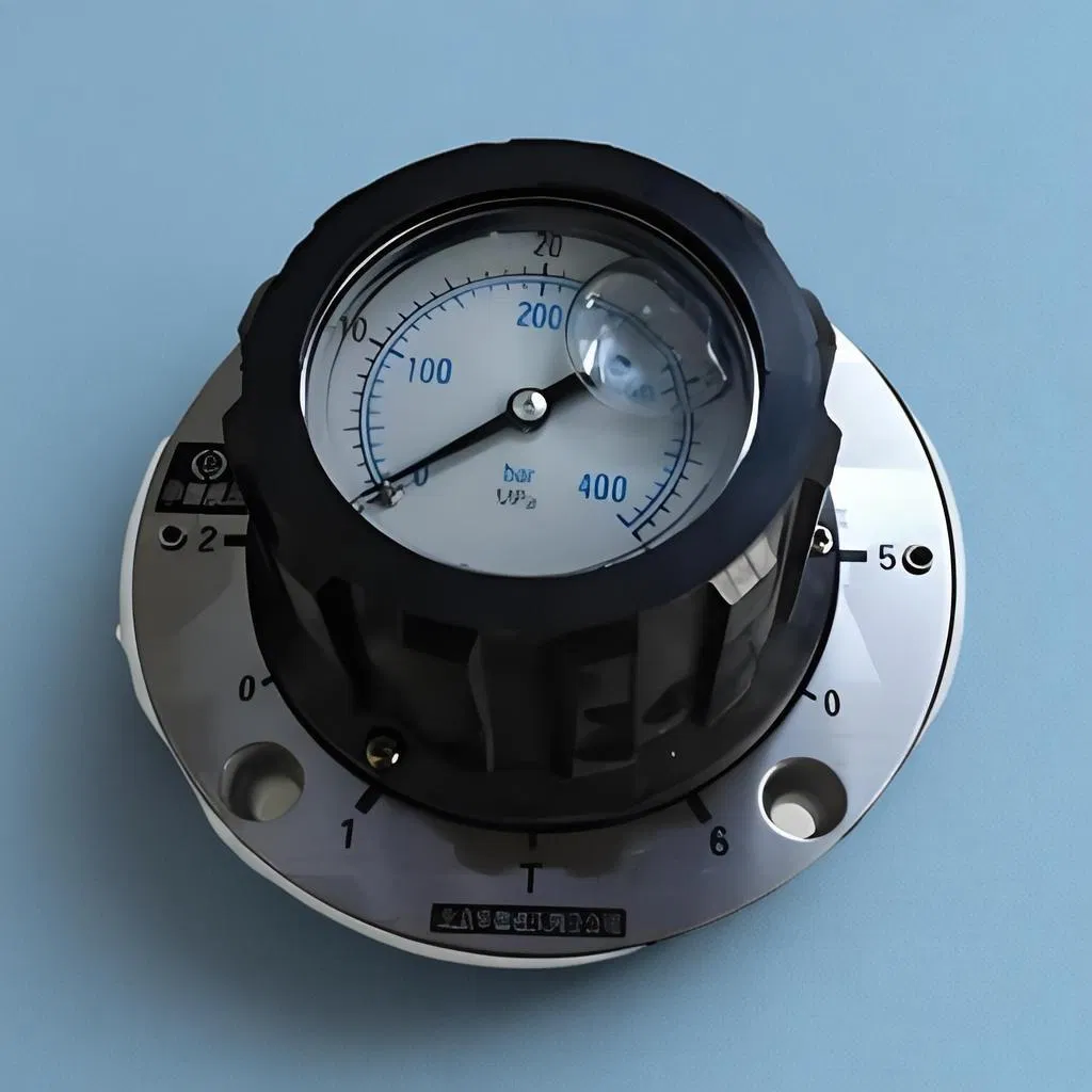 Гидравлический клапан давления с манометром и запорным клапаном