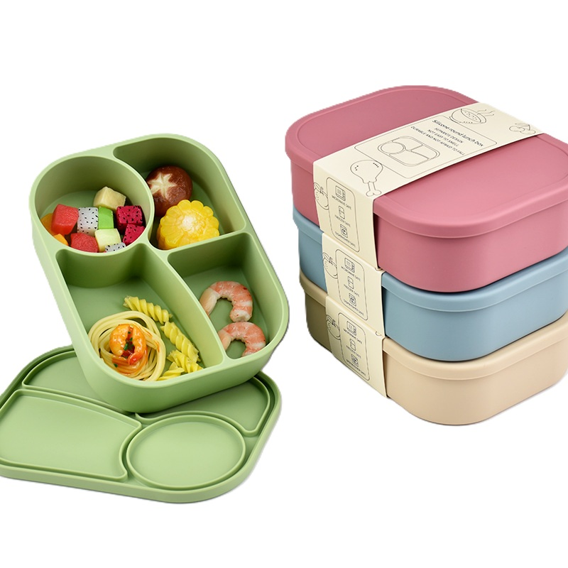 Eco-Friendly Silicone Bento Box for Convenient Meal Organization