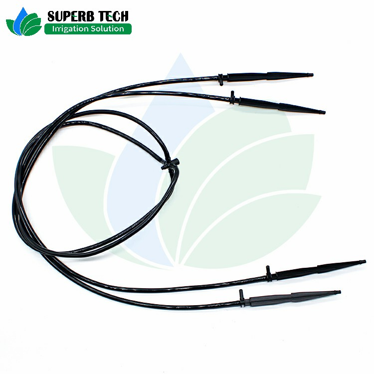 Four Branches Straight Arrow Dripper with Soft Tube Set for Garden Irrigation