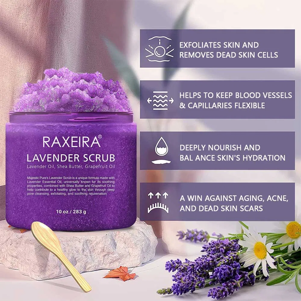 Hydrating and Nourishing Lavender Oil Body Scrub for Acne Prone