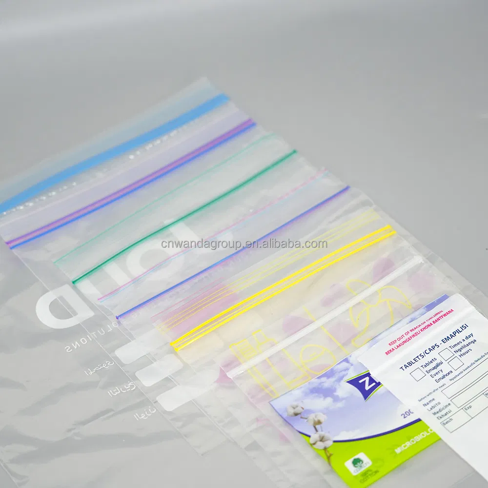 Customized Food Packaging Bag Stand up PE Bag with Resealable Zipper Package Ziplock Bag