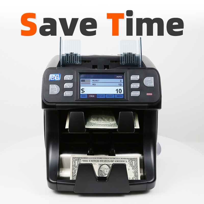 BS-2080B New Model 2CIS Mix Value Money Counting Sorting Machine  2 Pocket Automatic Mixed Currency Sorter