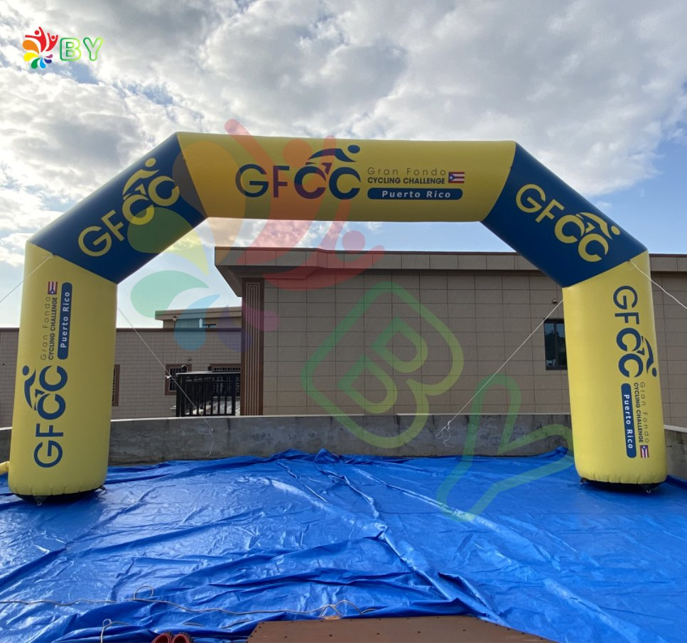 Custom Inflatable Polygon Arch Outdoor Advertising PVC Manufactured Advertisement