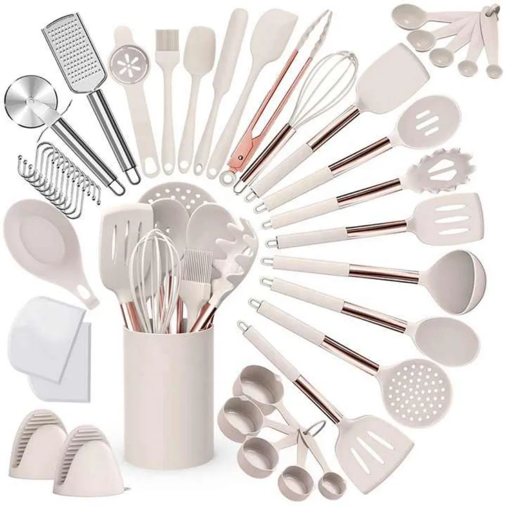 Silicone Cooking Kitchen Household Utensils Set Kitchen Ware Tools & Gadgets
