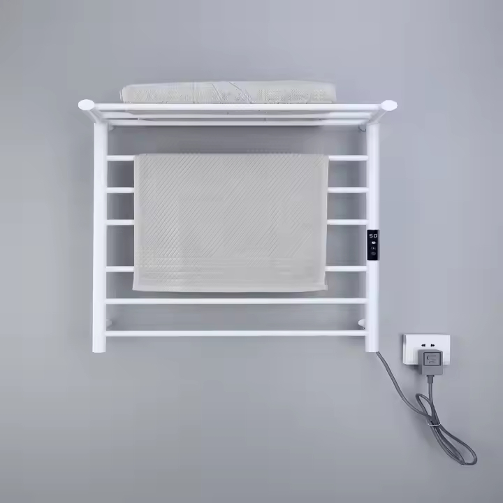 Luxurious Electric Towel Warmer with Sleek Square Tube Design