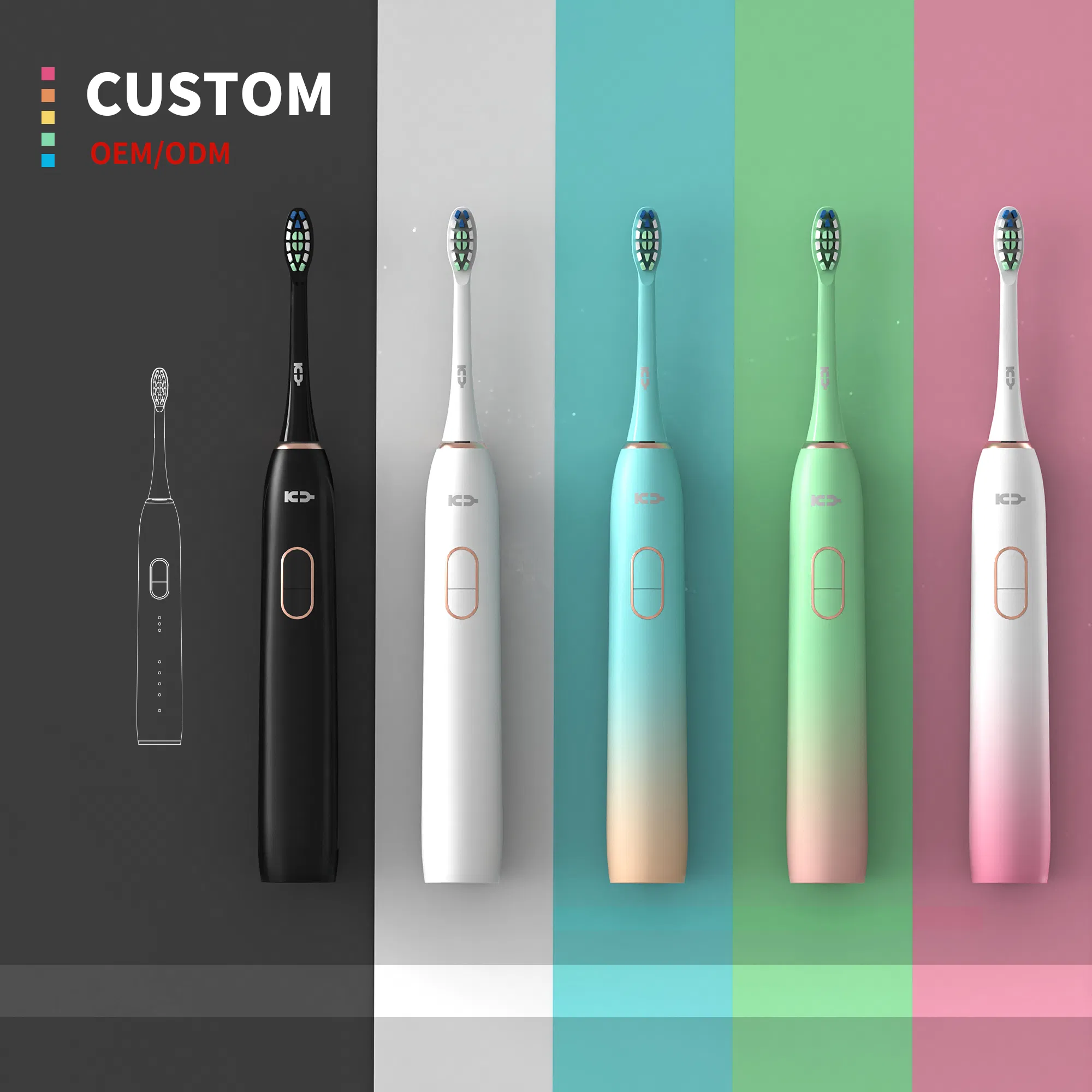 New Design Electric Toothbrush Travel Portable Sonic Toothbrushes
