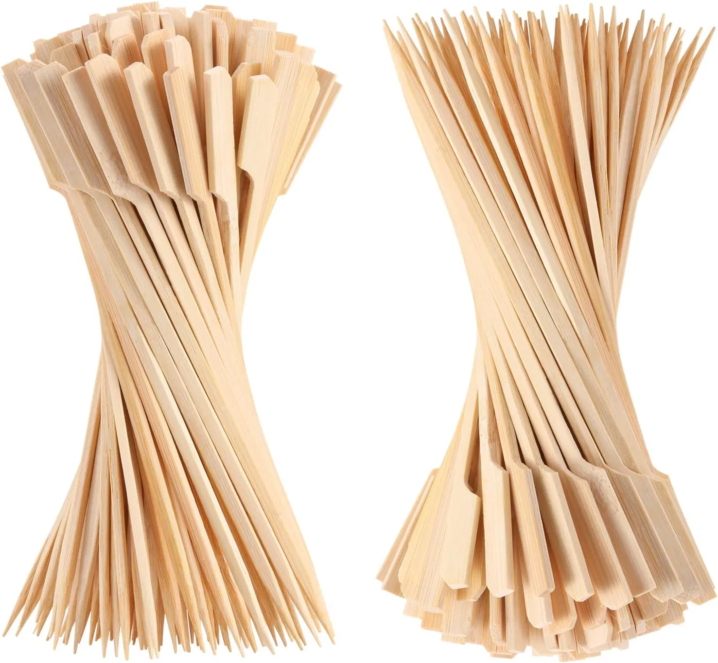 Wooden Skewer Disposable BBQ Barbeque Grilling Kebab Root Sticks