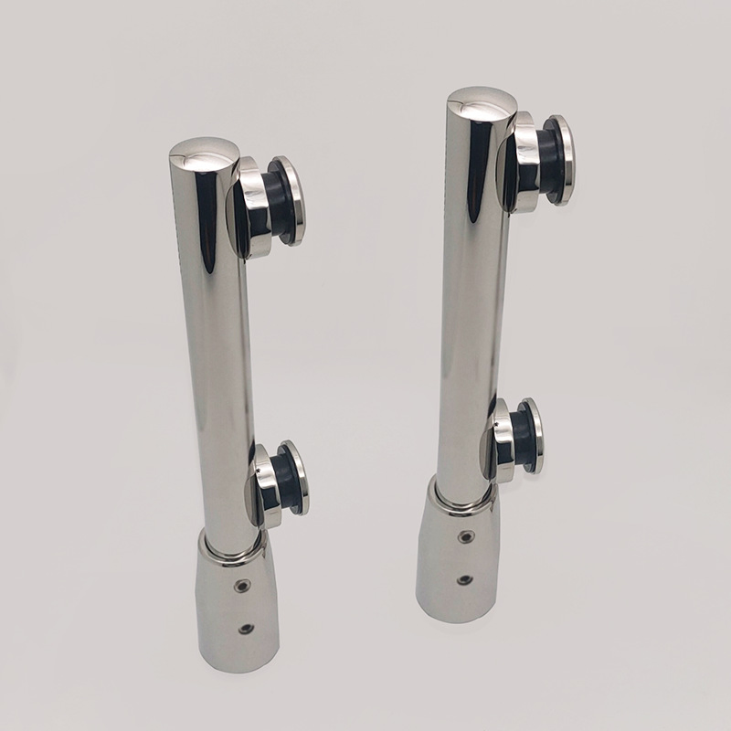 Modern Stainless Steel Side Panel Over Panel Pivot Fittings Accessories for Glass Door