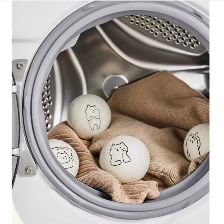 Customized 100% Organic New Zealand Reusable Natural Wool Balls for Fabric Softener Healthy Felt Laundry Wool Dryer Balls