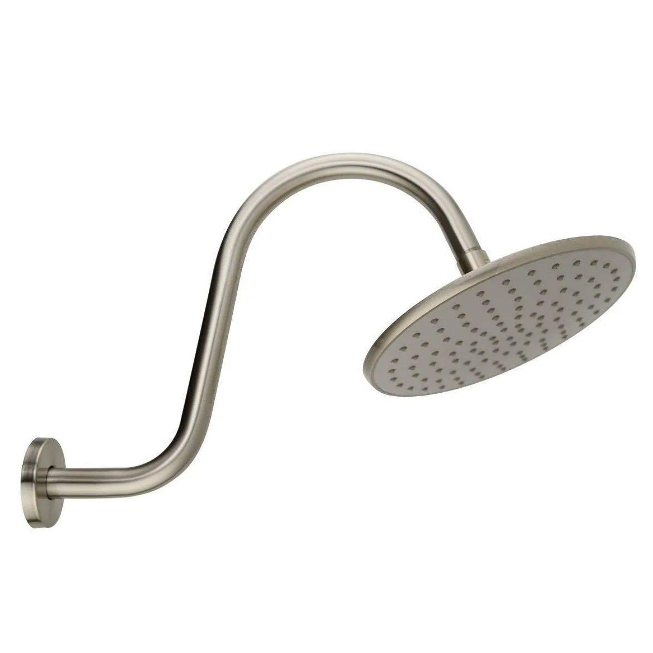 Round/Square Wall Mounted Stainless Steel Chrome Rain Shower Arm S Shape Shower Rod