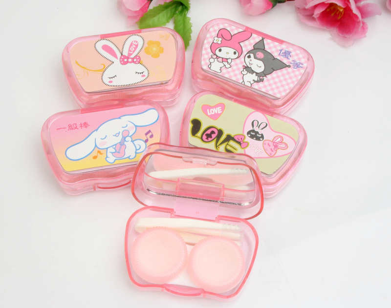 Wholesale Cheap Price Colorful Clear Contact Lens Case Cute Panda