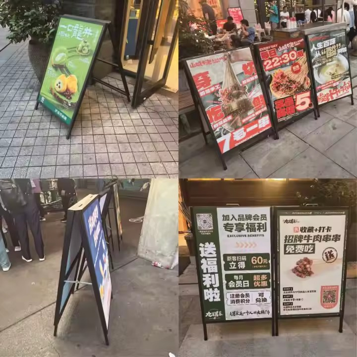 Sign Stand Floor Standing 43 Inch Advertising Poster Portable Poster Frame