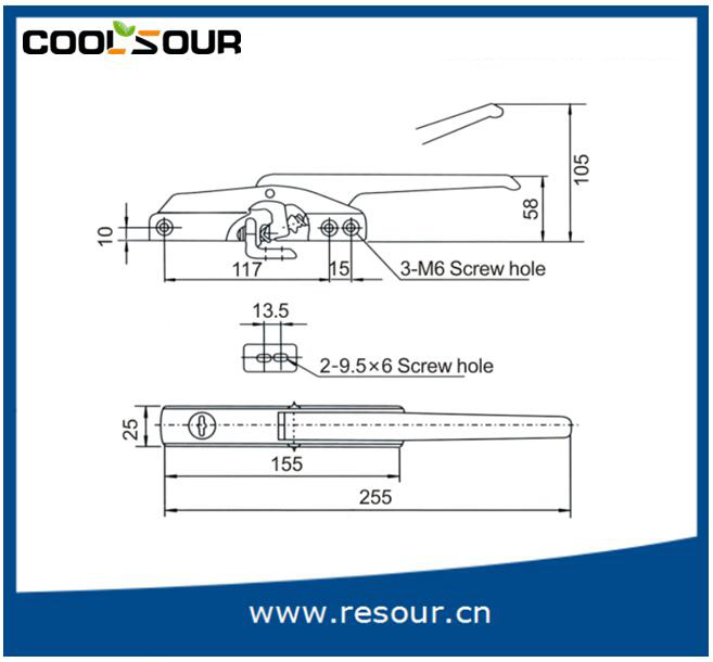 Safety Latches, Cold Room Door Latch Dl-1200/Dl-1200A, Cx-1200/Cx-1200A, Ah-1200, Yl-1200/Yl-1250