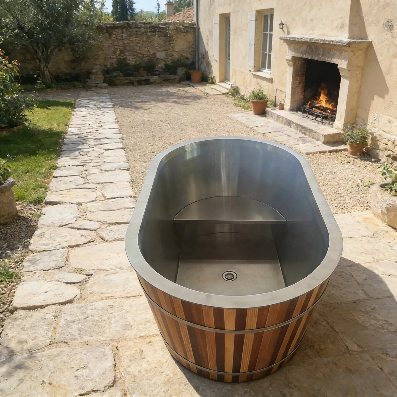 Ванна для ледяного купания с чиллером и гидромассажем