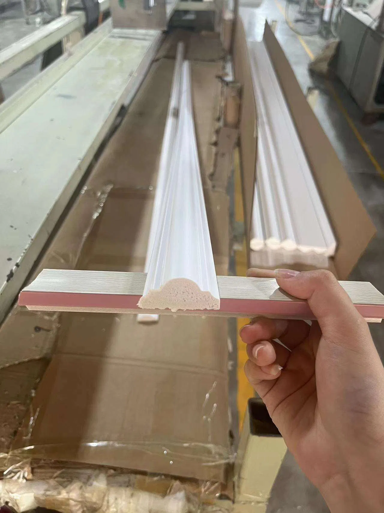 Home Decorative White Waterproof Easy Install Baseboard Decorative Line PS Skirting Board