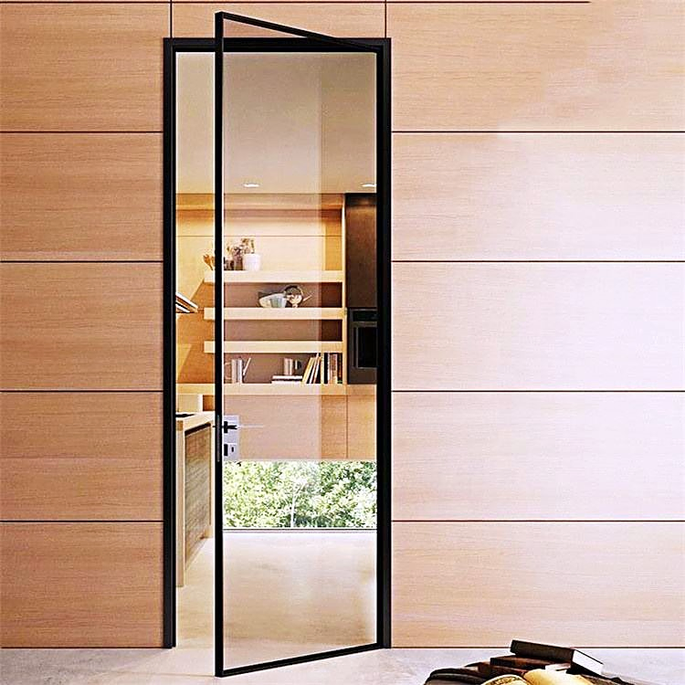 Wholesale Price Modern Minimalist Glass Door Stainless Steel Aluminum Door Material