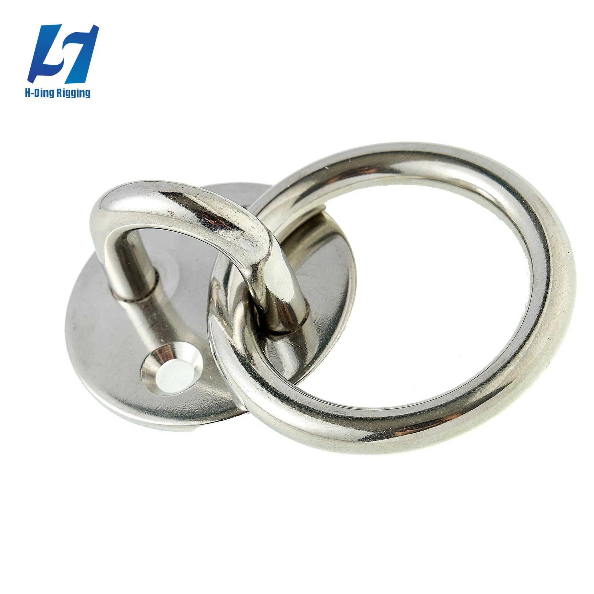 Marine Grade Stainless Steel Eye Plate 304 Wall Mounted Design with Corrosion Proof Feature for Port and Shipyard Rigging