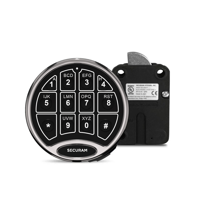 Lock Entrypad with Swing Bolt, Nickel, High Security Safe Lock