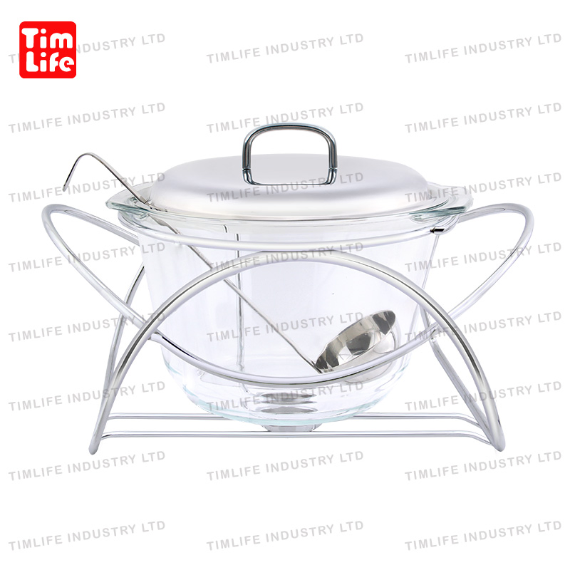 Double Glass Chafing Dish Buffet Food Warmer Warmer for Food