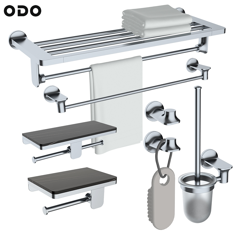 Комплект настенных аксессуаров для ванной в современном стиле