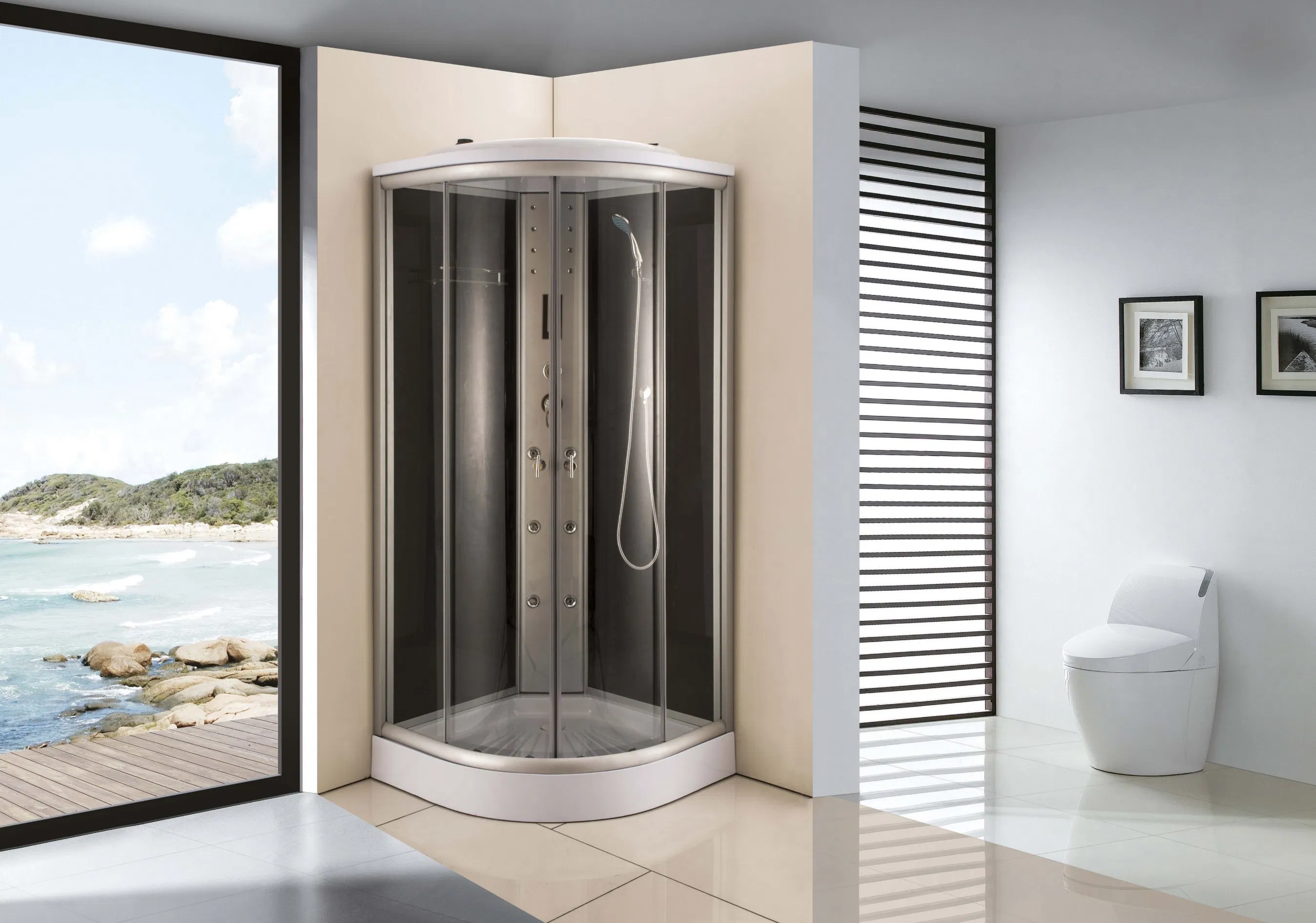 Low Tray Round Sliding Door Computer Simple Shower Room (TL-8815)