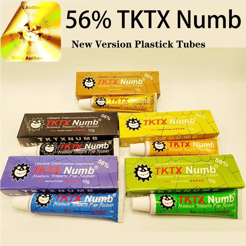 New Tktx Numbing Anesthetic Cream Plastic Tubes Ointment Black Yellow Green Blue Gold 16% 18% 20% 22% 23% New Tktx Numb Cream