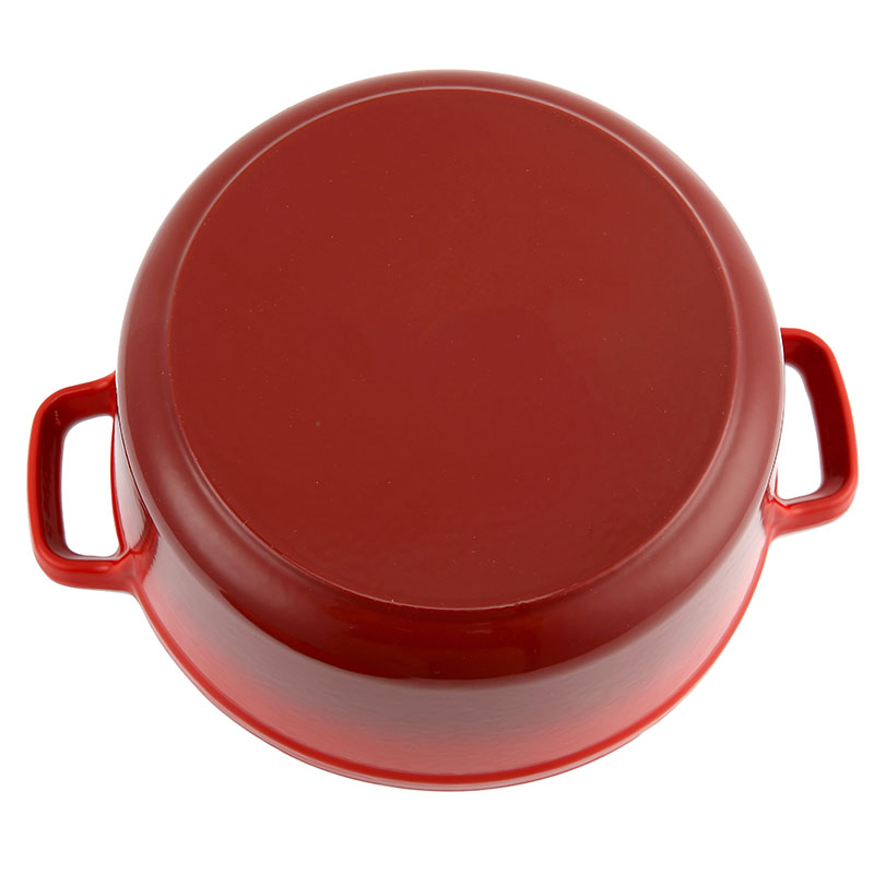 Wholesale Red Round Enamel Cast Iron Dutch Oven with Lid Heavy-Duty Casserole Cooking Pots 5qt