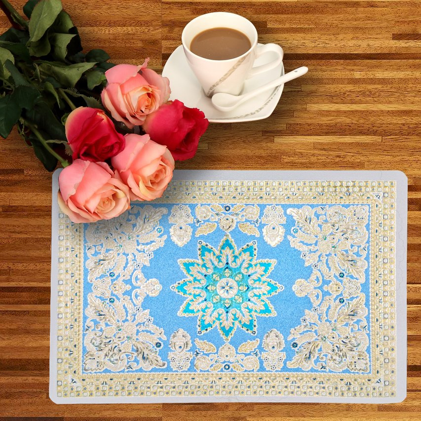 PVC Gold/Silver Lace Placemat (JFCD-032)