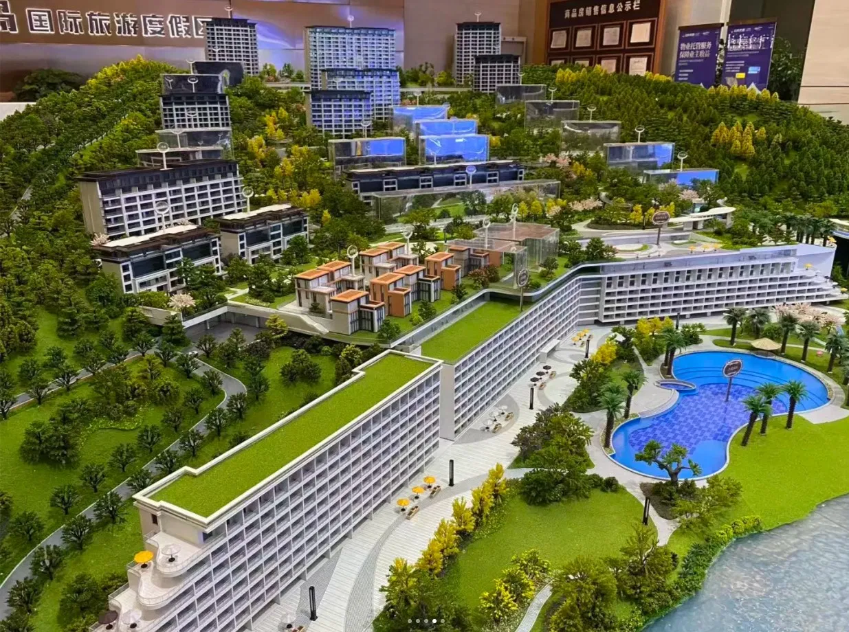 3D Customized Model Manufacturing of Commercial Industrial Park Building Models for Indoor Display