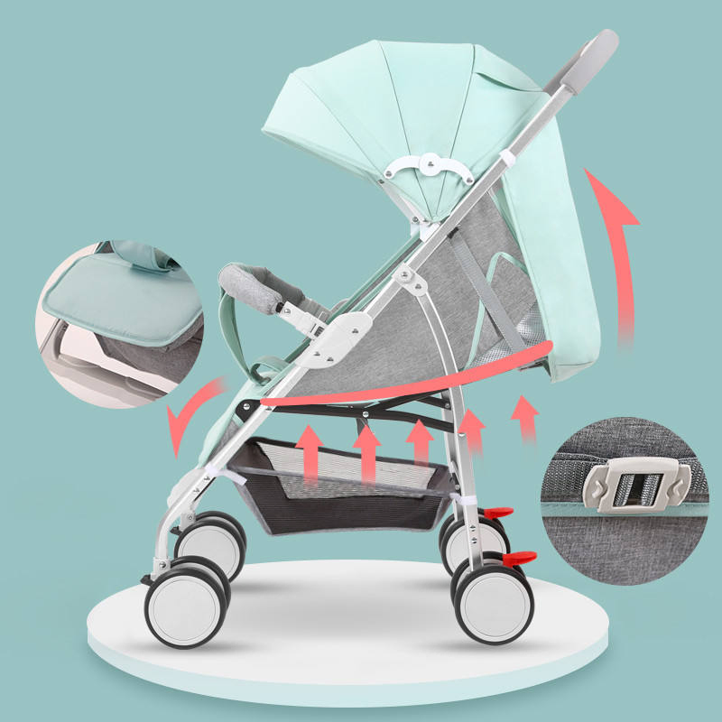 Wholesale Four Wheels Pram Bike Baby Tricycle Customized Lightweight Folding Stroller