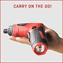 Toolsmfg 3.6V Cordless Electric Screwdriver with LED Work Light, Adjustable Speed