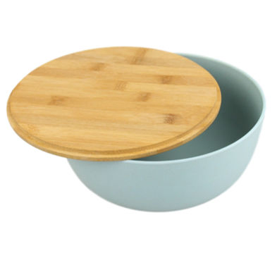 Bamboo Fiber Round Fruit Bowl Salad Bowl Set with Lid Bamboo Plates