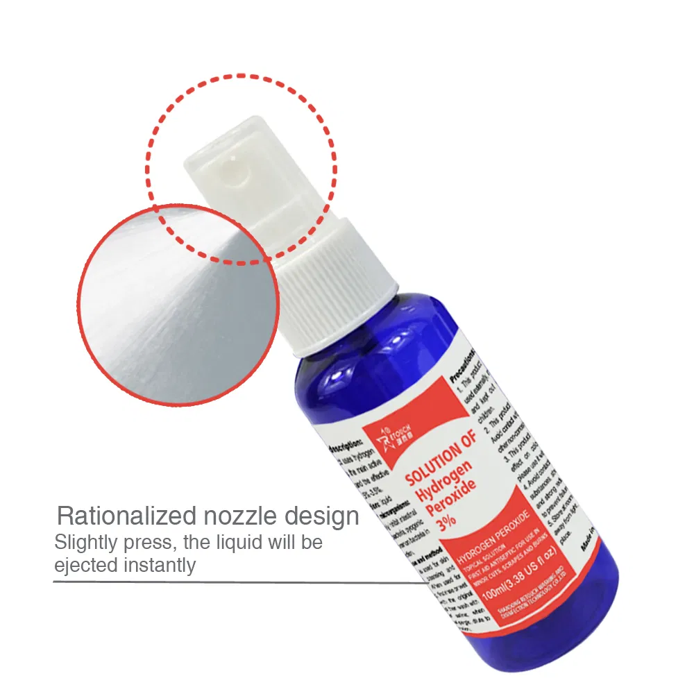 OEM 3% Hydrogen Peroxide Disinfectant H2O2 for Wound Treatment