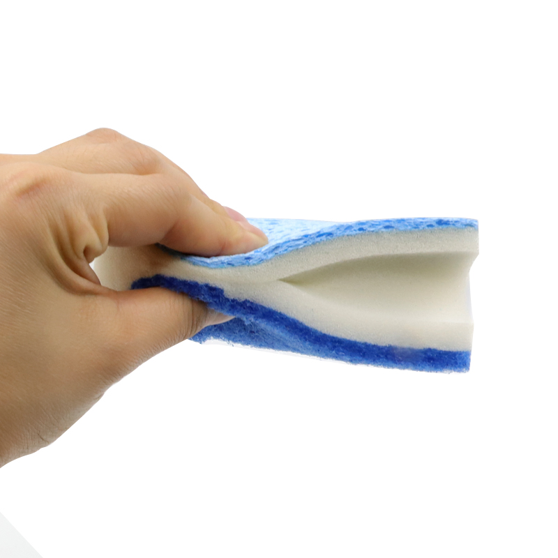 Natural Cellulose Thick Sponge Scouring Pad to Clean Greasy Dirt