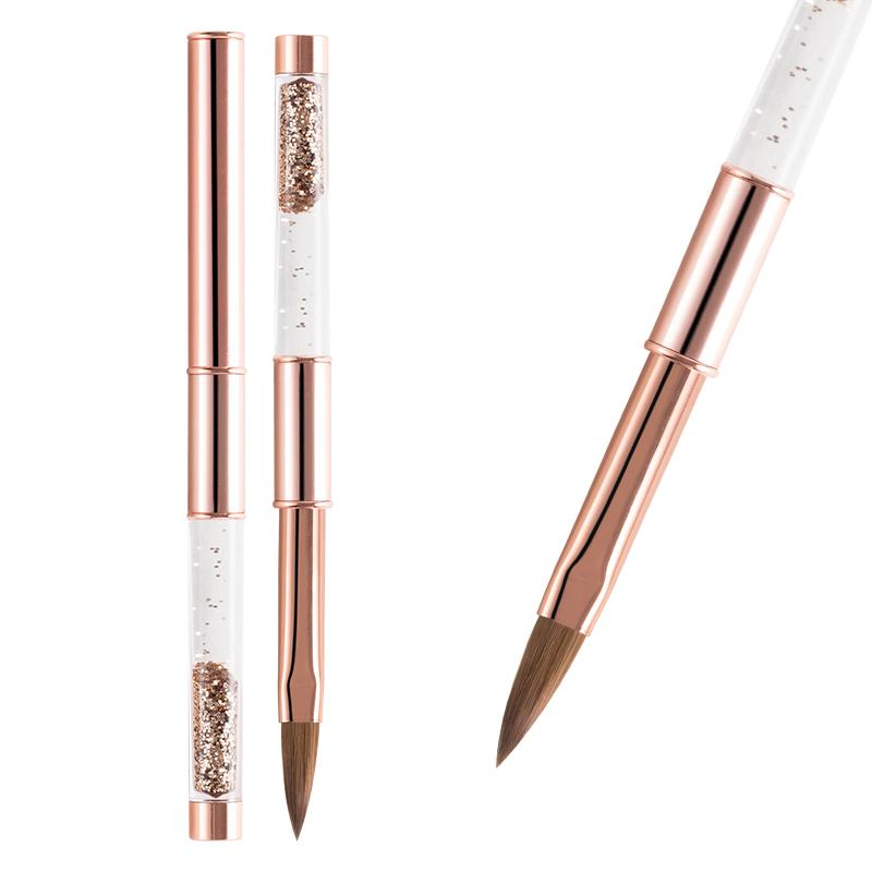 100% Kolinsky Rose Gold Liquid Metal Acrylic Nails Art Brush