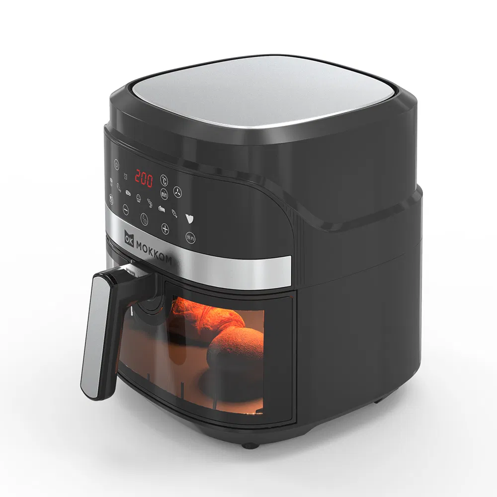 Stainless Steel 5.5L Hot Digital Home Electric Deep Fryer Air Cooker Fryer Oil Free Visible Window Air Fryer