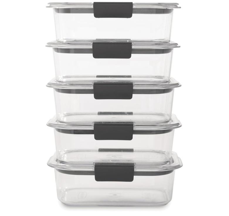 Food Storage Containers Set BPA Free Airtight Lids Ideal for Lunch Meal
