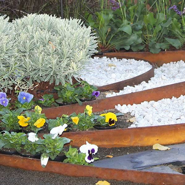 Modern Fencing Border Metal Rusty Corten Steel Flexible Landscape Garden Lawn Edging