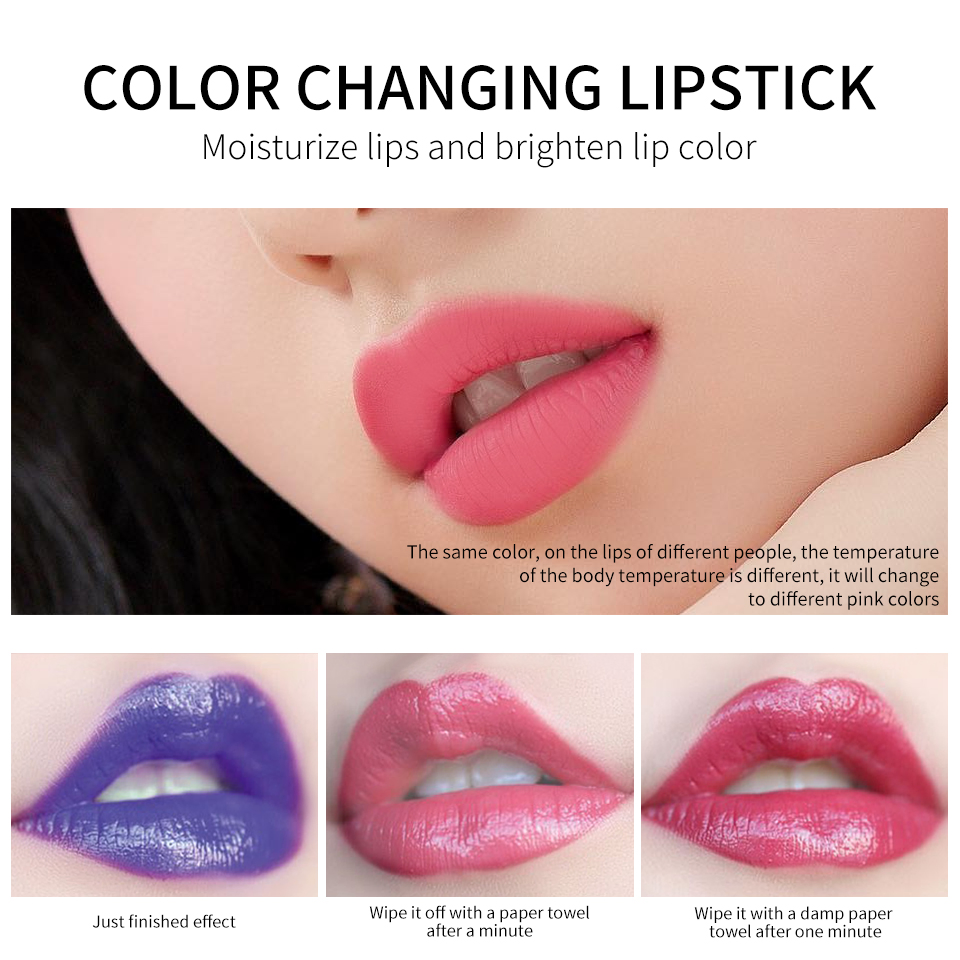 Temperature Color Change Lip Balm Moisturizing Non-Sticky Cup Velvet Makeup Lipstick