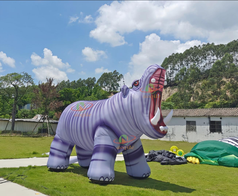 Aoqile 2025 Best-Selling Inflatable Hippo Doll for Parks & Events