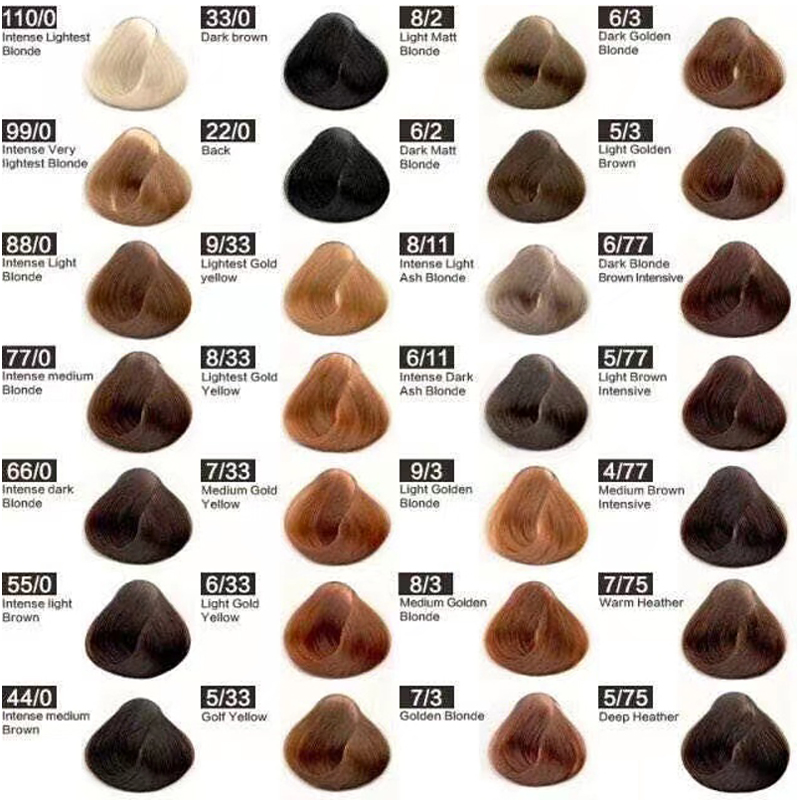 100ml 55colors Long Lasting Low Ammonia Professional Salon Permanent Hair Dye Cream