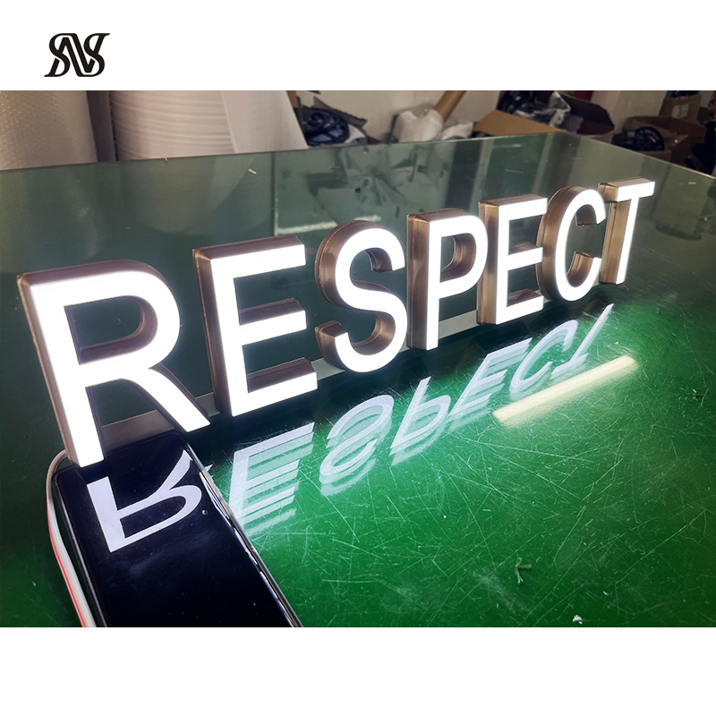 Business Logo Reception Wall Company Sign 3D LED Sign Illuminated Channel Letters
