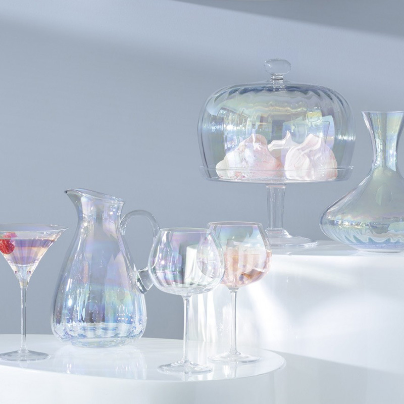 Euorpean Style Pearlescent Mabei Pearl Crystal Glass Goblet Decanter