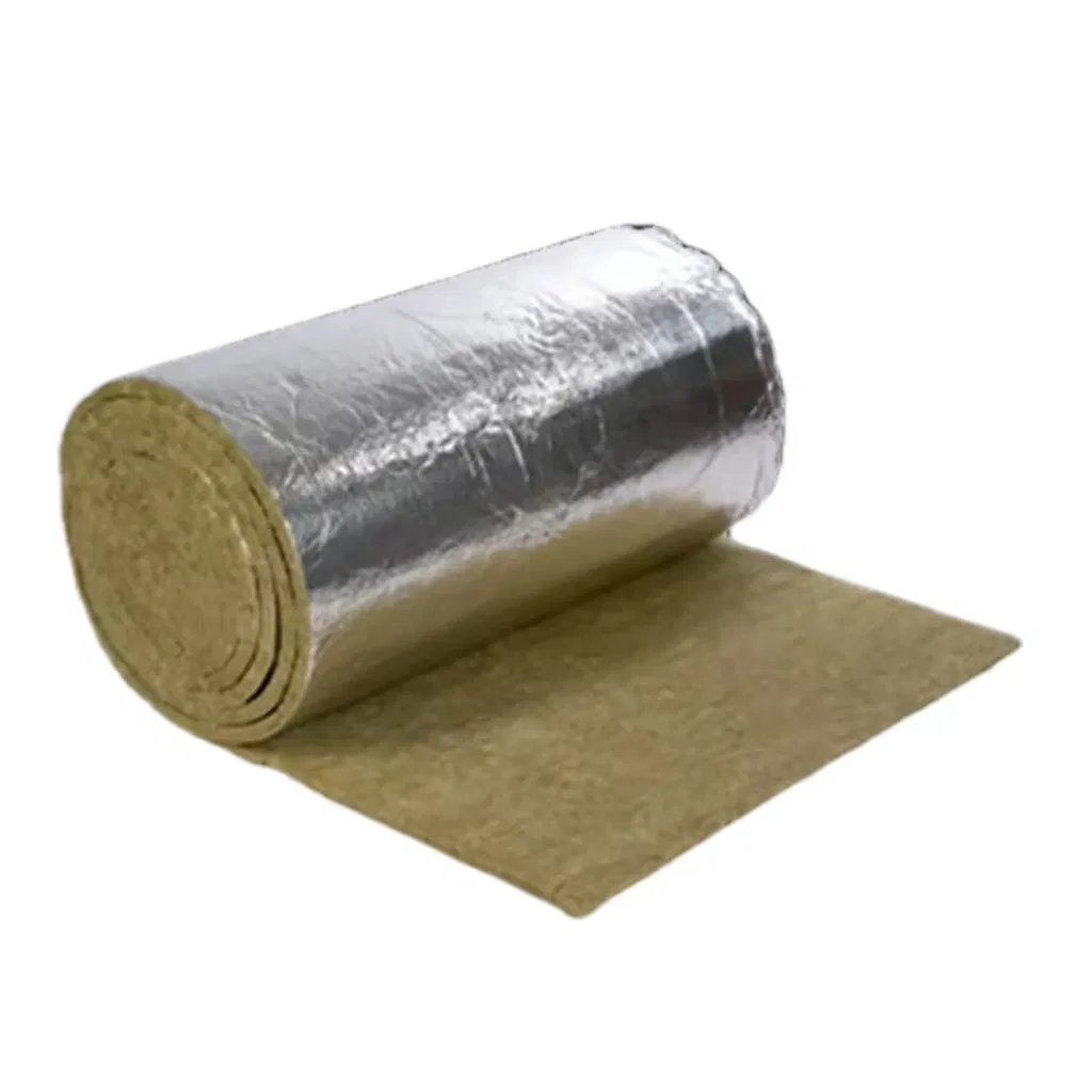 Chinese Manufacture of Fire Retardant Fireproof Thermal Insulation Rockwool Rock Wool Blanket/Roll 40-200kg/M3, 1000mm Length