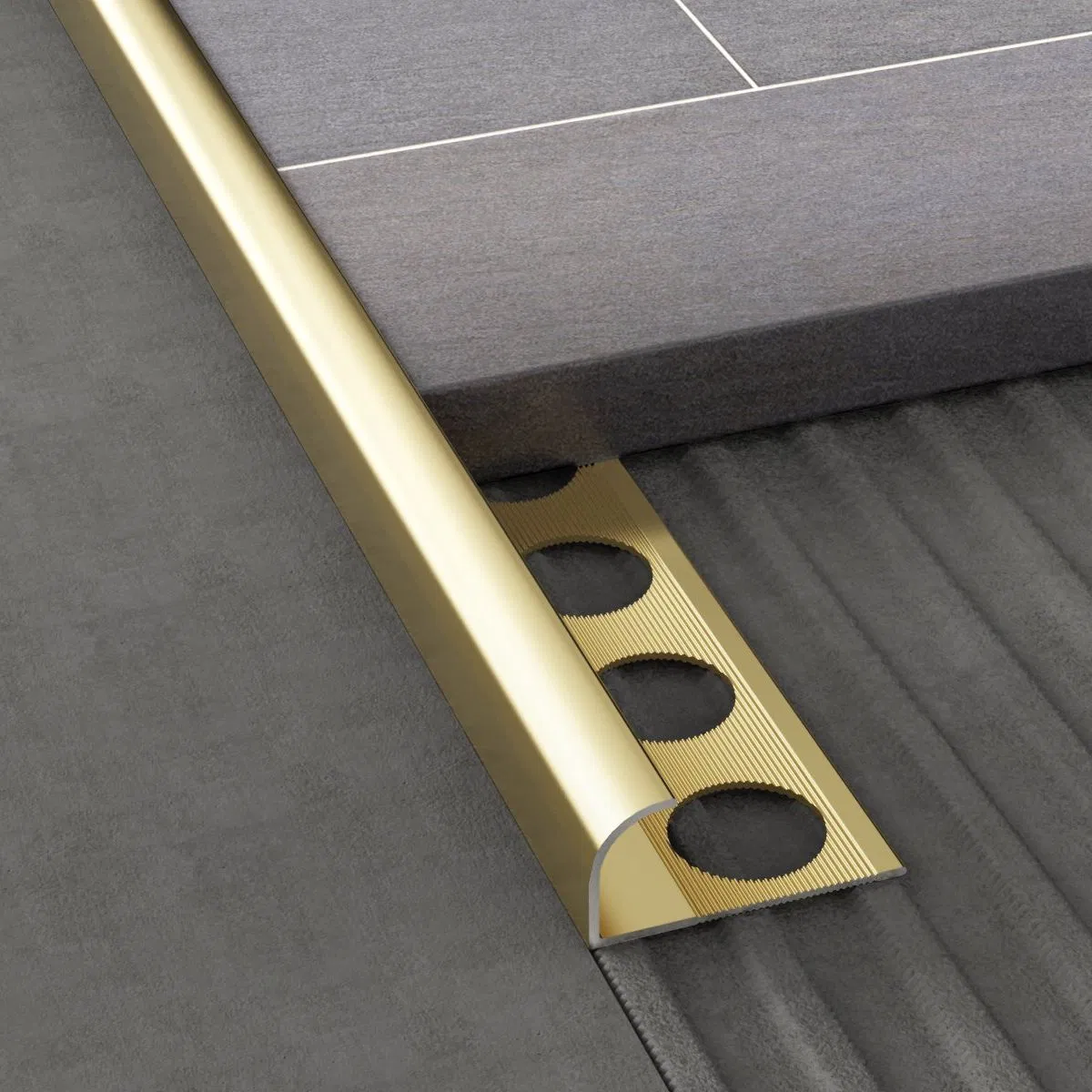 Aluminum Curved Tile-Fitting Decorative Strip