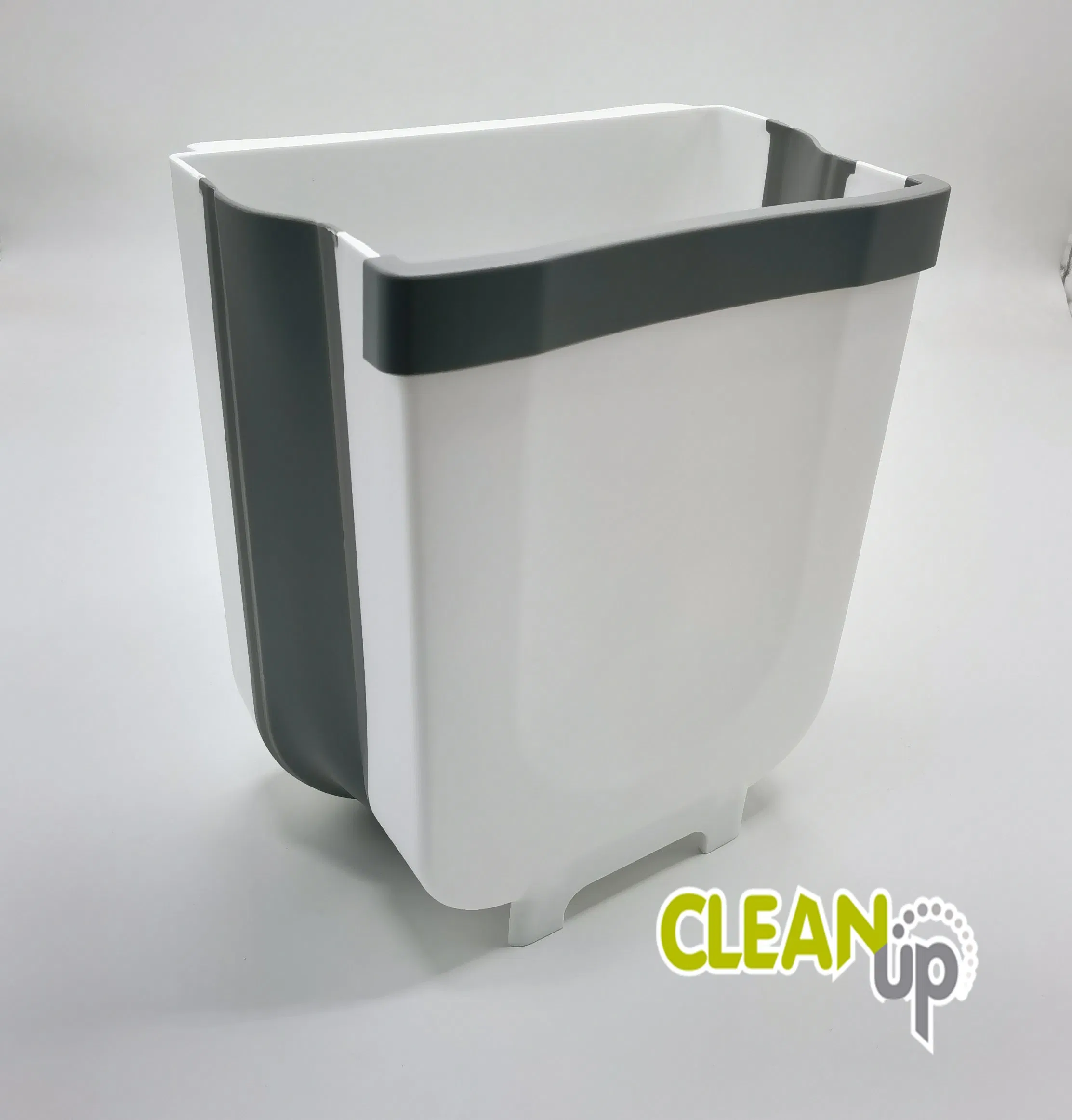 2.4 Gallon Small Plastic Collapsible Kitchen Hanging Garbage Trash Bin Can for Cabinet Car Bedroom Bathroom